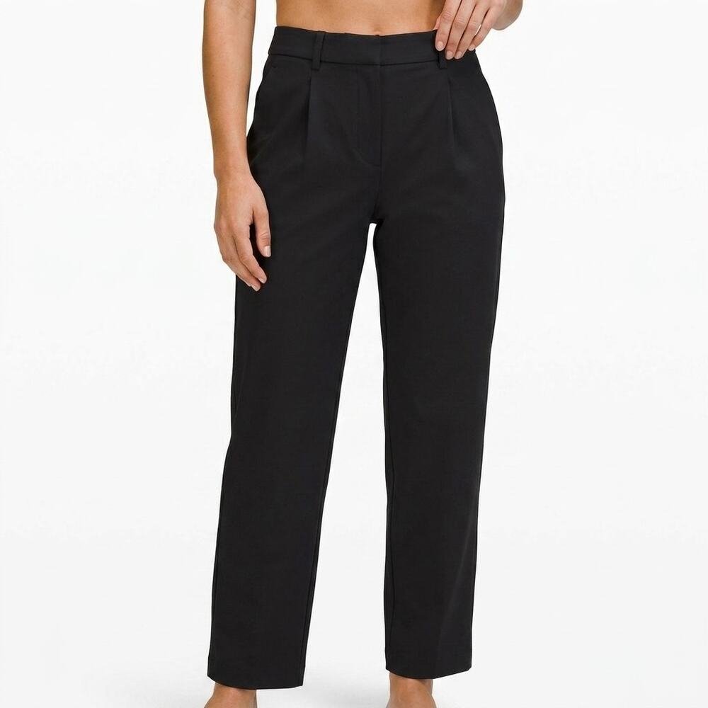 NWT Lululemon Black Stretch Running Pants Women Straight Size 10